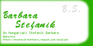 barbara stefanik business card